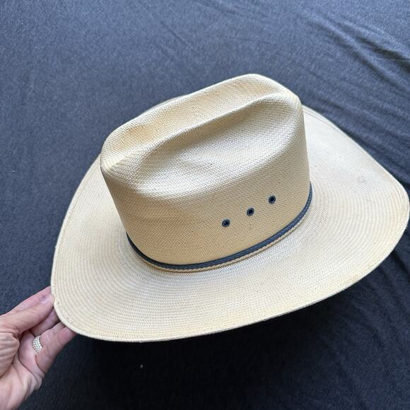Resistol Self Conforming 5 Star Panama Western Cowboy Straw Hat - Picture 5 of 13